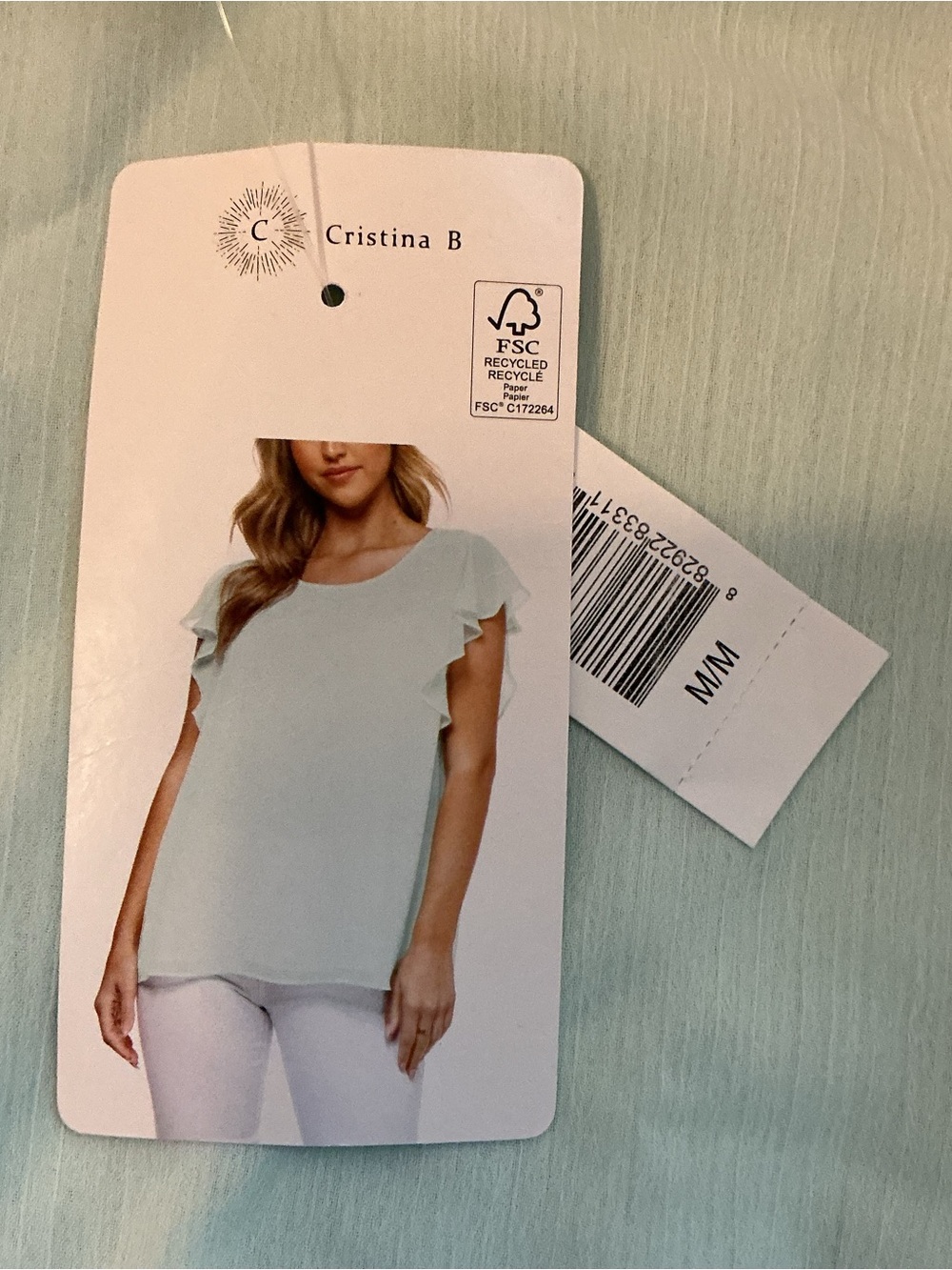 Christina B ✨ Chiffon Blouse NWT Medium Blue